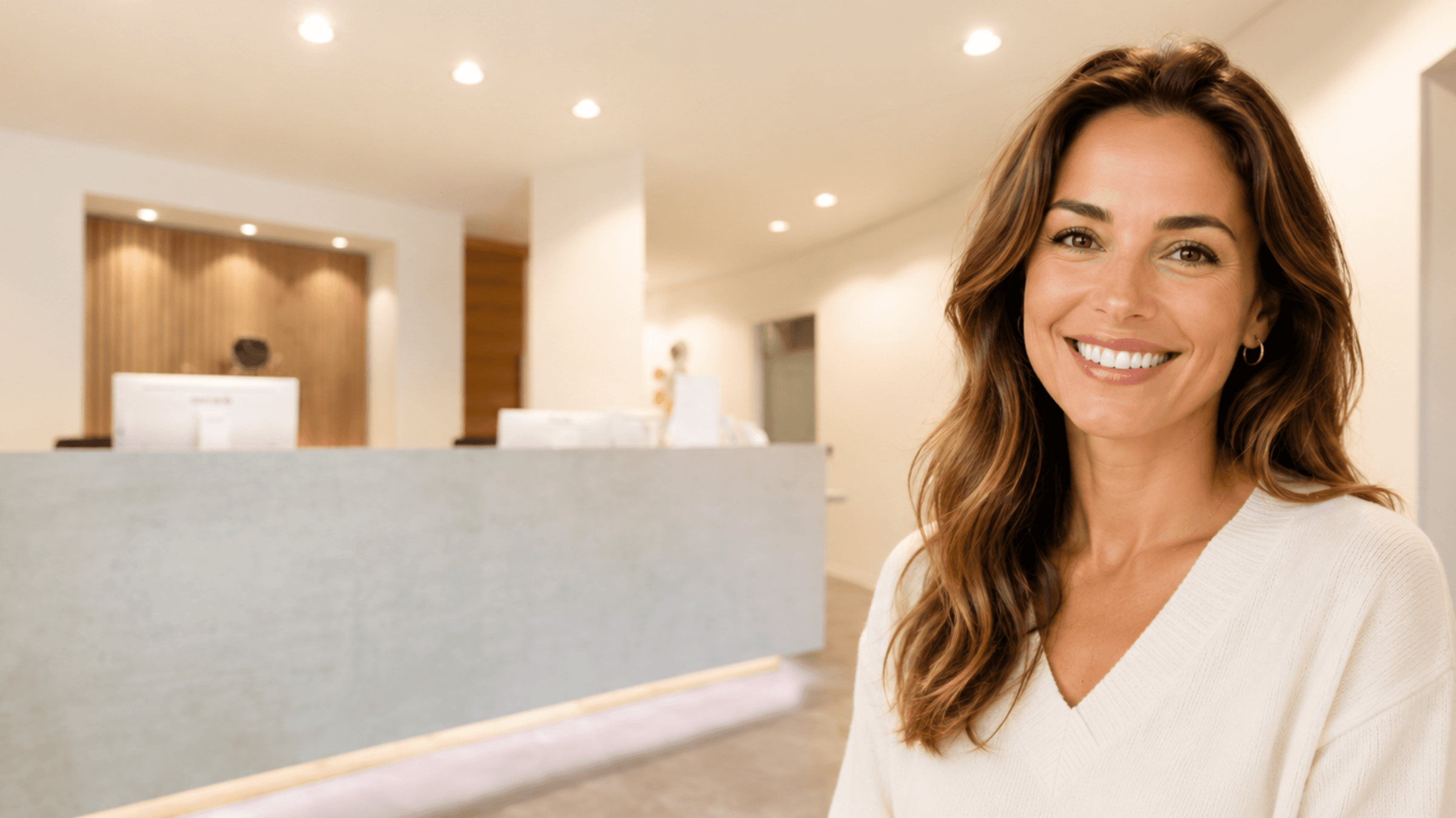 happy woman smiling